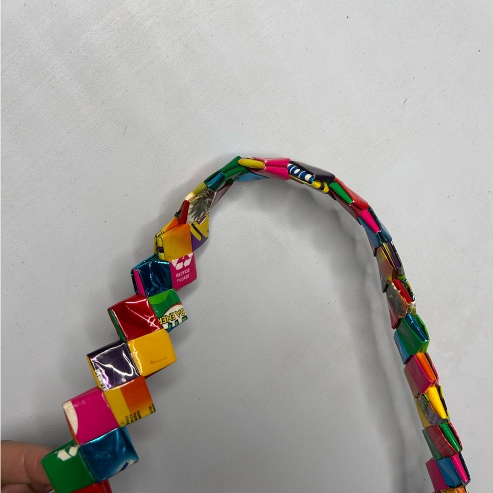 Handmade Colorful Candy Wrapper Women's Bag - Picture 8 of 12